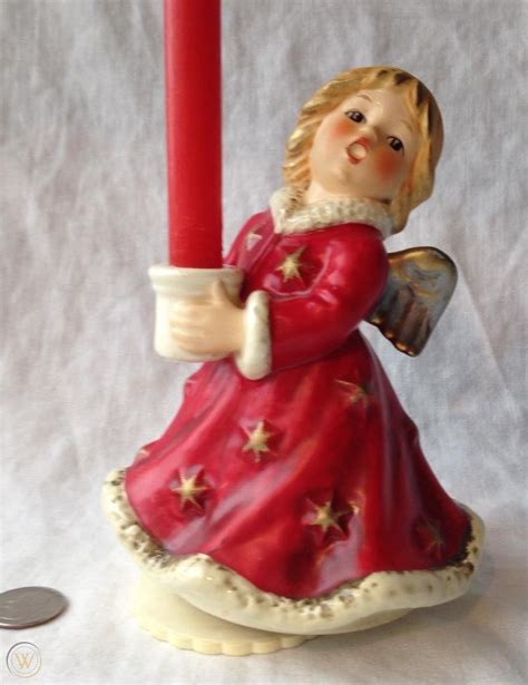 Vintage Hummel Goebel "Lullaby" Angel and Baby Candle Holder figurine, TMK-3, West Germany, Christmas, gift, birthday, holiday, present. . Goebel angel candle holder